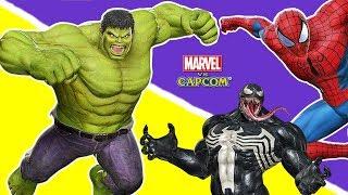 HOMEM ARANHA e HULK vs VENOM e SPIDERMAN BLACK - Marvel vs Capcom - IR GAMES