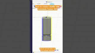 How to create a bottle with Autodesk Fusion 360. #fusion360tutorial #fusion360 #cad #tutorial #howto