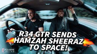 LAUNCHING A GTR R34 WITH A PROFESSIONAL BOXER HAMZA SHEERAZ SHOTGUN #r34gtr #skyline #gtr #boxing