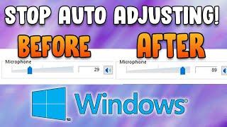 Auto Adjusting Mic FIX - Windows 10