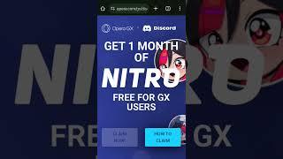 How To Claim Opera Gx Free Nitro | Free Discord Nitro | 1 Month Free Nitro For Everyone | Free Nitro