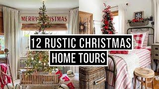 12 Antique Farmhouse Christmas Home Tours - Music Only!