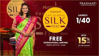 The Global Silk Fest | Pochampally silks | Upto 15% Off | Free International Shipping