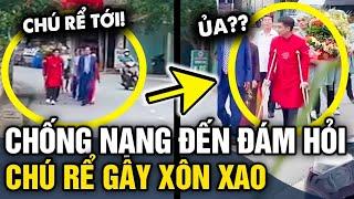 Xôn xao ĐÁM HỎI gây sốt cộng đồng mạng vì chú rể xuất hiện VỚI CÂY NẠNG | Tin 3 Phút