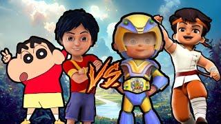 Shinchan & Shiva vs Vir the Robot boy & Bheem - Ultimate Tornado Tag Elimination Match