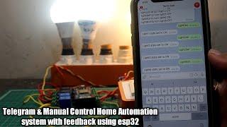 Telegram & Manual Control HomeAutomation System with feedback using esp32 | jlcpcb