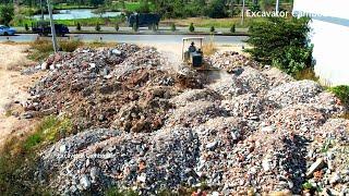 New Project Completed 100% Clearing Waste Construction Stone By Dozer MITSUBISHI Bulldozer Clearing