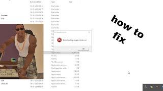 How to fix  "hooks.asi" error while installing first person mod in gta sa in pc