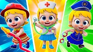 PoliceGirl, FireGirl and Doctor Song | Funny Kids Songs & More Nursery Rhymes | Songs for KIDS