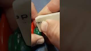 Removing marks on vintage Toys with a Prismacolor Magic Rub Eraser. Ninja Turtles Super Mike.