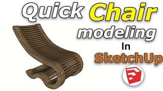 How to make chair in SketchUp | simple Chair Modeling in SketchUp | sketchup tutorial #cadshow