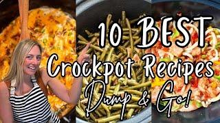 TOP 10 BEST DUMP & GO CROCKPOT DINNERS | The Easiest Crockpot Recipes!