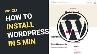 How To Install WordPress using WP-CLI - #4 Installation