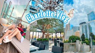 Charlotte NC Travel Vlog | Eating at the RH Rooftop Restaraunt + Exploring the City