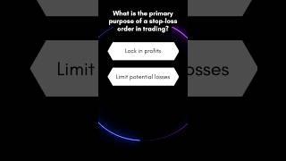 QuantInsti Pop Quiz! What is the primary purpose of a stop-loss order in trading? #trading #stoploss