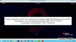 How to switch between the GUI and Text mode (Command Line mode) on RHEL 9