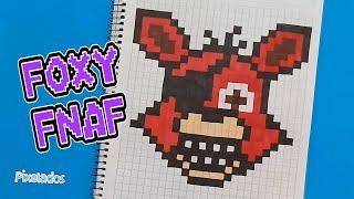 COMO DIBUJAR A FOXY DE FNAF EN PIXEL ART - PIXELADOS