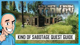 Escape from Tarkov PVE: Kind Of Sabotage Quest Guide Woods Map | Teaching My Son #25 | Full Raid