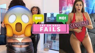 Try on haul funny fail compilation: try on bikini and pants go wrong 