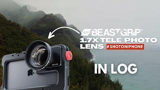 Cinematic iPhone 15 Pro Footage: Beastgrip 1.7x Telephoto Lens in Apple Log profile | Hawaii