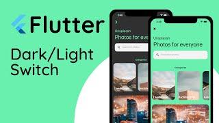 Flutter Tutorial Photography UI with Light/Dark mode switch