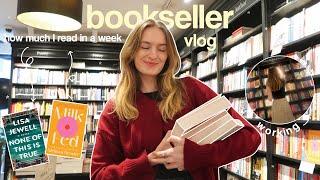 what I REALISTICALLY read in a week as a bookseller  *bookseller vlog*