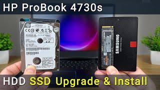 How to install SSD in HP ProBook 4730s | Hard Drive replacement