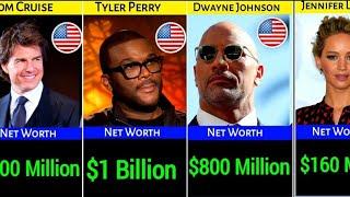 Richest Actors/Actresses In  USA Comparison | Net worth of Richest Actors/Actresses in USA