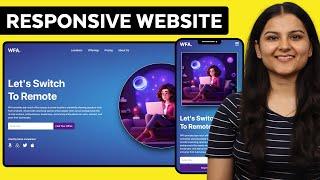 Responsive Website Using HTML, Tailwind CSS & JavaScript (step by step)