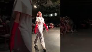 Model walking New York Fashion week Ontavia Roulette 2023 Runway Show