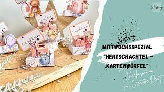 MittwochsSpezial bei Creative Depot „Herzschachtel - Kartenwürfel“ | monstermäßige kleine Stülpboxen