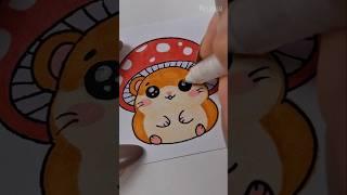 Hamster+Mushroom sticker #shorts #howtomake