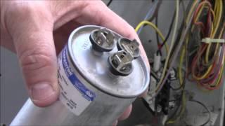 AC Fan/Compressor Not Working - How To Test /Repair Broken HVAC Run Start Capacitor Air Condition HD