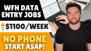 Start ASAP! EASIEST Remote Data Entry Jobs No Experience Hiring Now $1100/Week