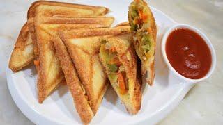 Chicken & Vegetable Sandwich | Grilled Sandwich | Quick & Delicious | Sandwich Recipe.