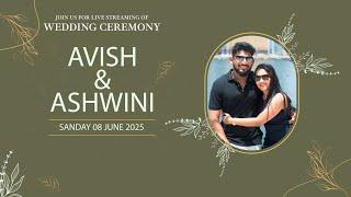 Avish Pinto with Ashwini Pais  || WEDDING LIVE STREAMING || 08 JUNE 2025