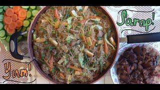 HOW TO COOK GLASS NOODLES(PANSIT BIHON GUISADO) THE EASY WAY!#homemade#yummy#pinoy