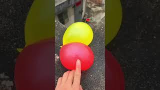 Experiment  Will a water balloon explode if it rolls down from a tall building  