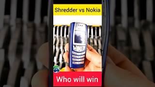 Shredder vs Nokia who will win #machine #hydraulictechnology #businessidea #shredder #experiment