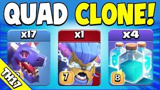 Super Yeti Quad Clone STILL OP after June Update! Best TH17 Attack Strategy (Clash of Clans)