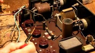 Restoring an old 20's portable battery radio.