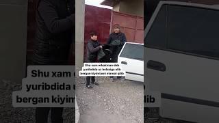 uz bolasiga olib bergan kiyimlarni minnat qilib olib qo'ygan ota video