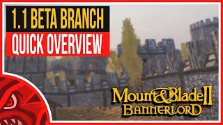 BETA BRANCH PATCH 1.1 QUICK OVERVIEW - BANNERLORD NEWS