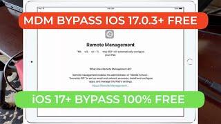 MDM Bypass FREE iOS 18.0, 17.0 16.0 or lower iOS 2024 - FREE Remote Management ALL APPLE DEVICES