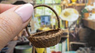 DIY Miniature Basket Tutorial | How to make Easter Basket | Making miniature basket with thread