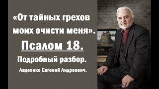 Псалом 18. От тайных грехов моих очисти меня. Авдеенко Евгений Андреевич.