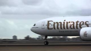 A6-EGA | Emirates Boeing 777-300 Takeof Amsterdam Runway 36L | 26 February