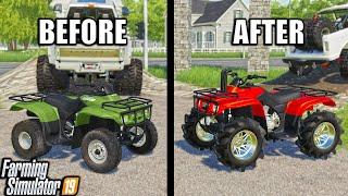 TURNING OLD BARN FIND ATV INTO LIFTED MUDDING HONDA | (ROLEPLAY) FARMING SIMULATOR 2019