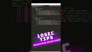 10 SEC Tips - Sublime Text Shortcuts - Modifying Selections #shorts