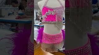 Hot pink lyrical diamond dance costume #ballett #sewing #jazz #lyrical #figureskating #custom #gym